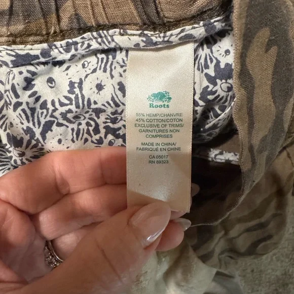 Roots Canada Camo Jogger Pants | Hemp Blend | Elastic Waist - Picture 5 of 5